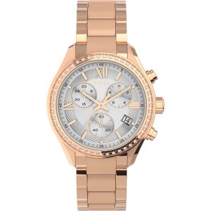 Womens Silver-tone Chrono with Crystal Accents TW2V57900