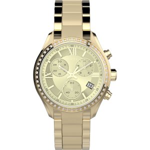 Womens Silver-tone Chrono with Crystal Accents TW2V57800